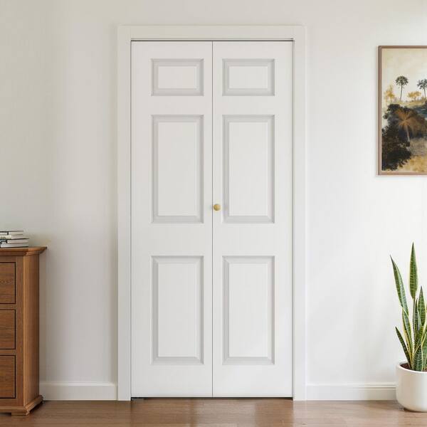 SOCBAZZAR 28 in. x 78.4 in. 3-Panel Hollow Core White Primed