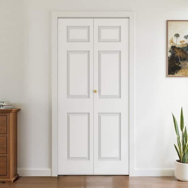 SOCBAZZAR 30 in. x 78.4 in. 3-Panel Hollow Core White Primed