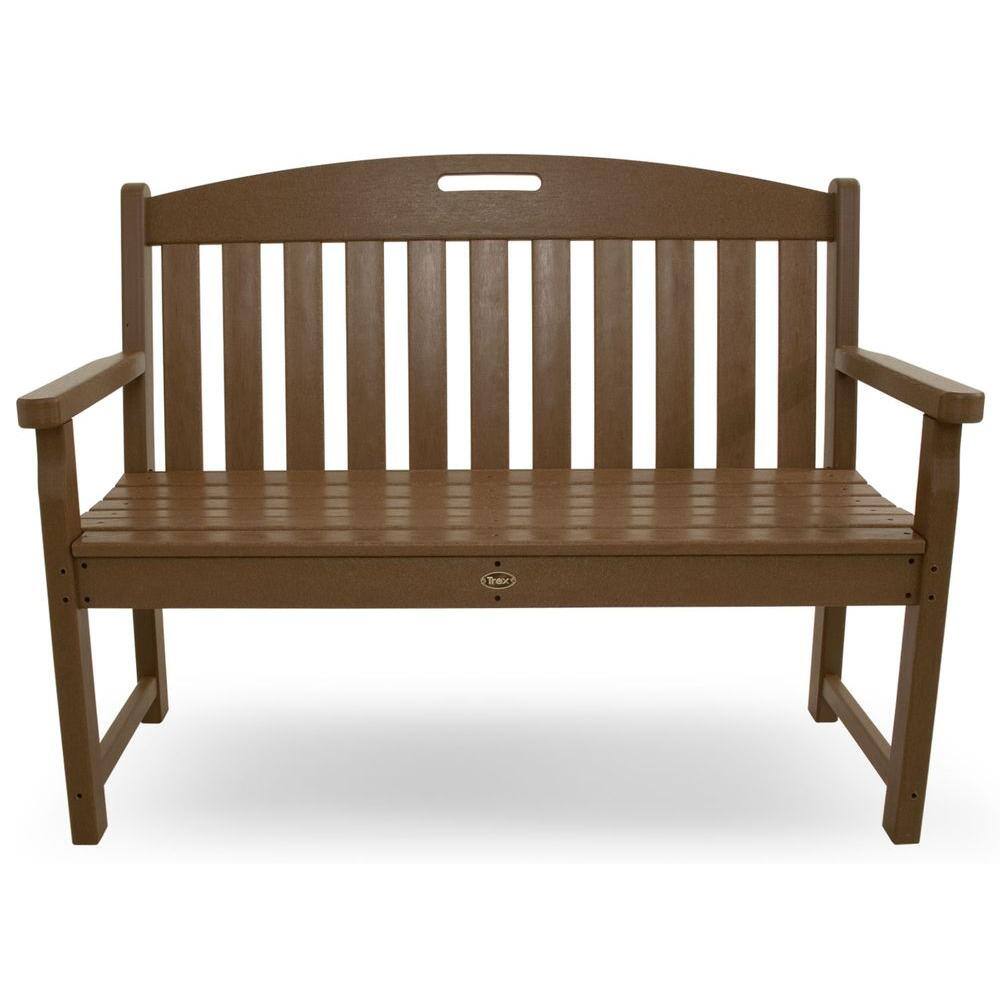Tree House 48" Brown Recycled Plastic Outdoor Bench