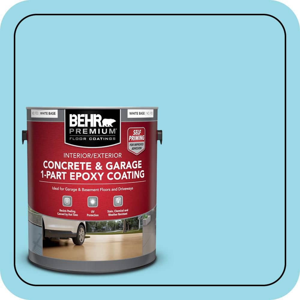 1 gal. #P480-3 Cool Water Lake Self-Priming 1-Part Epoxy Satin Interior/Exterior Concrete and Garage Floor Paint price history on PriceWatchPro