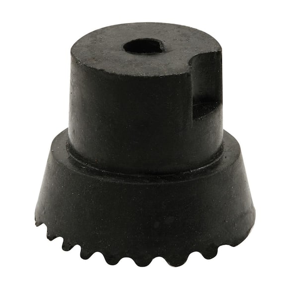 Door Holder Tip 1 in. x 3/4 in. Rubber Black Includes Fastener (10-Pack)