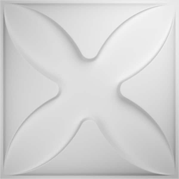 Ekena Millwork 1 in. x 19-5/8 in. x 19-5/8 in. PVC White Austin EnduraWall Decorative 3D Wall Panel (2.67 sq. ft.)