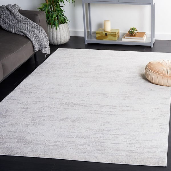 Hanna Ivory/Light Gray 9 ft. x 12 ft. Distressed Abstract Area Rug