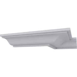 SAMPLE - 5-3/8 in. x 12 in. x 2-1/8 in. Polyurethane Foster Smooth Crown Moulding