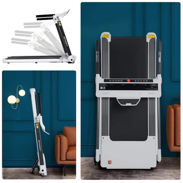 24.60 in. W x 61.40 in. L x 45.60 in. H Portable Compact Treadmill