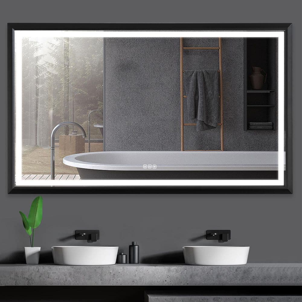 GEL PEEL AND STICK TILE FRAMED MIRROR  Bathroom mirror frame, Bathroom  mirrors diy, Diy bathroom vanity