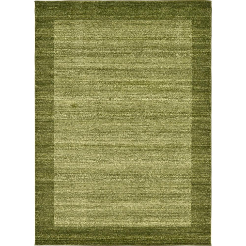 Light Green Rectangular Synthetic Washable Area Rug
