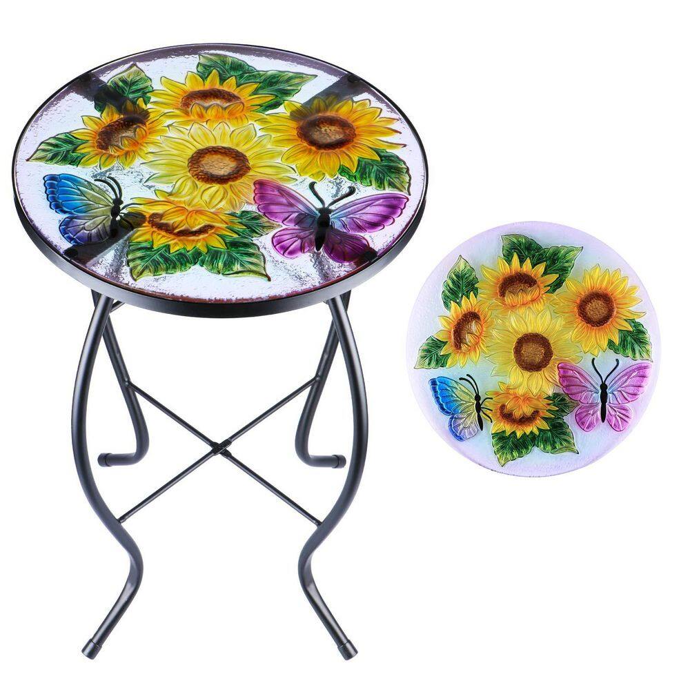 14 in. Round Small Table Plant Stand for Indoor Garden Balcony price history on PriceWatchPro