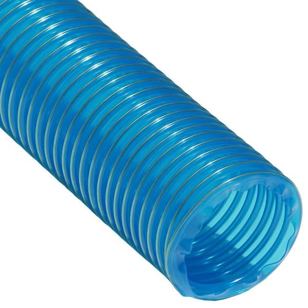 Rubber-Cal 1.5 in. D x 12 ft. PVC Flexduct Coil Flexible Ducting in Blue