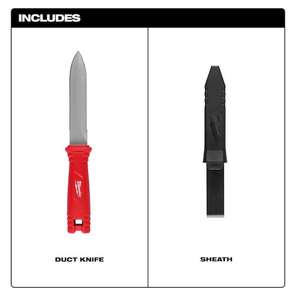 Milwaukee - Duct Knife with 5.5 in. Blade and Sheath
