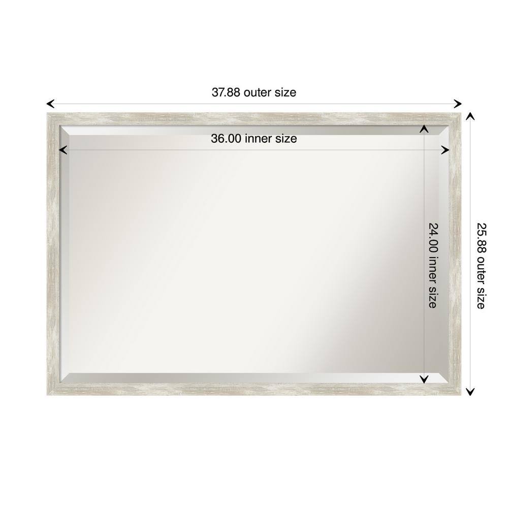Distressed Silver Rectangular Wall Mirror with Polystyrene Frame