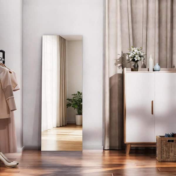 Door Mirror Full Length, 47"x 16" Full Body Over The Door Hanging Wall Mounted Mirror for Bedroom
