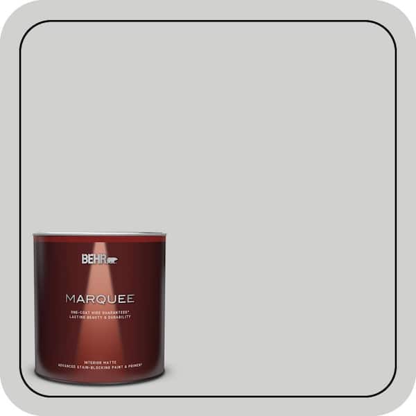 BEHR MARQUEE 1 qt. #N520-1 White Metal Matte Interior Paint & Primer