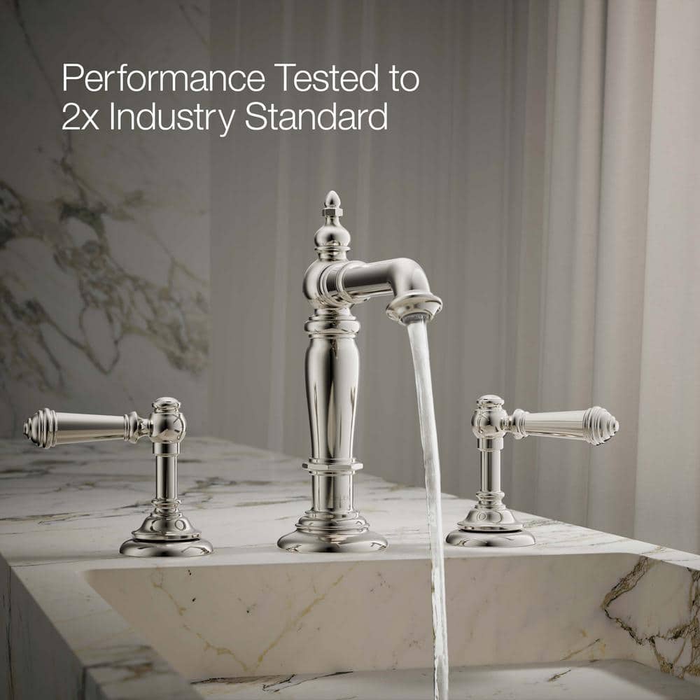 Artifacts Elegant Column 17'' Polished Nickel Bathroom Sink Spout