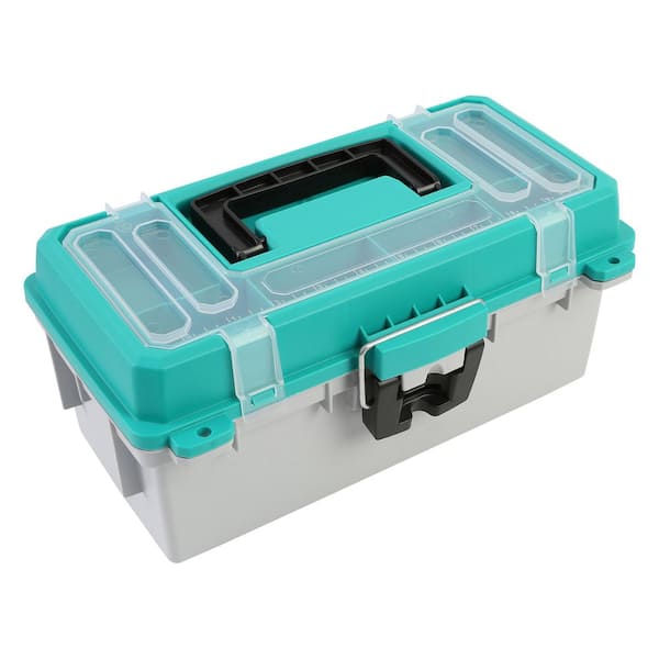 Gray/Teal 2-Tone 13 in. x 8 in. Tackle Box