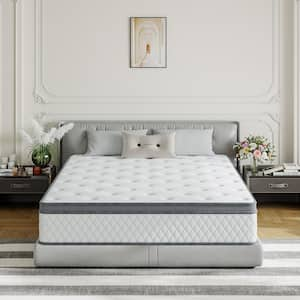 Twin Size Medium Comfort Level Hybrid Memory Foam 12 in. Bed -in-a-Box Mattress Cooling and Skin-Friendly