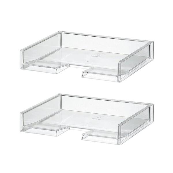 Like-it A4R File Tray Organizer Storage for Home, Desktop or Cosmetics (2-Pack)