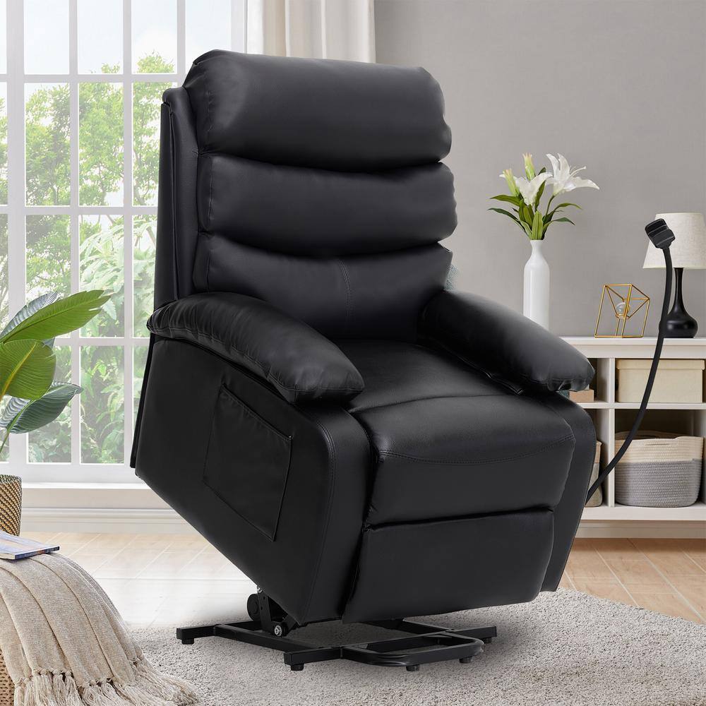 YOFE Oversized Brown Breathable Leather Electric Recliner Chair