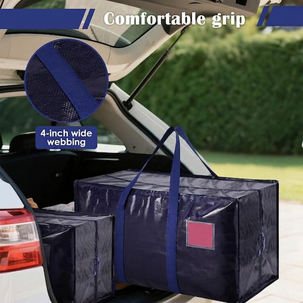 Anqtovp Blue 6 Pack Extra Large 93L Heavy Duty Waterproof Moving