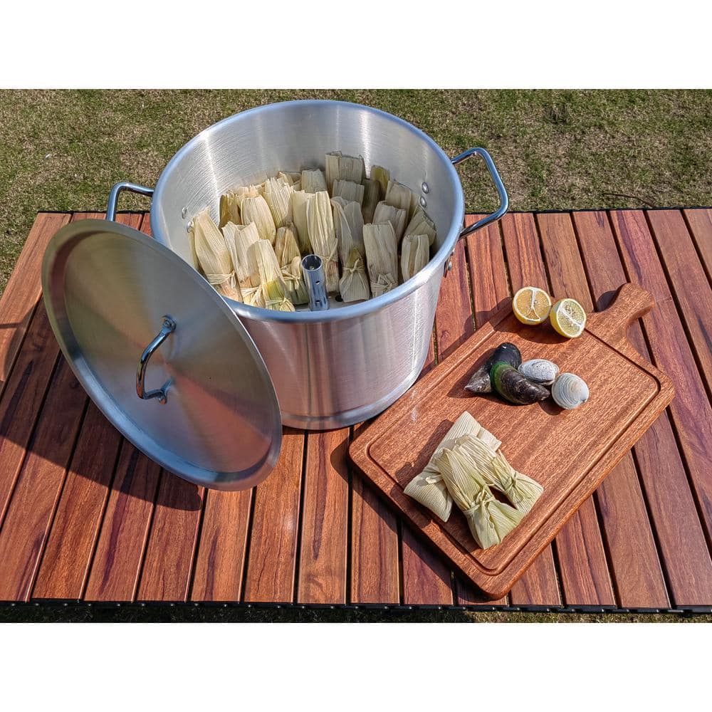 32 Quart Aluminum Tamale Steamer Pot with Lid