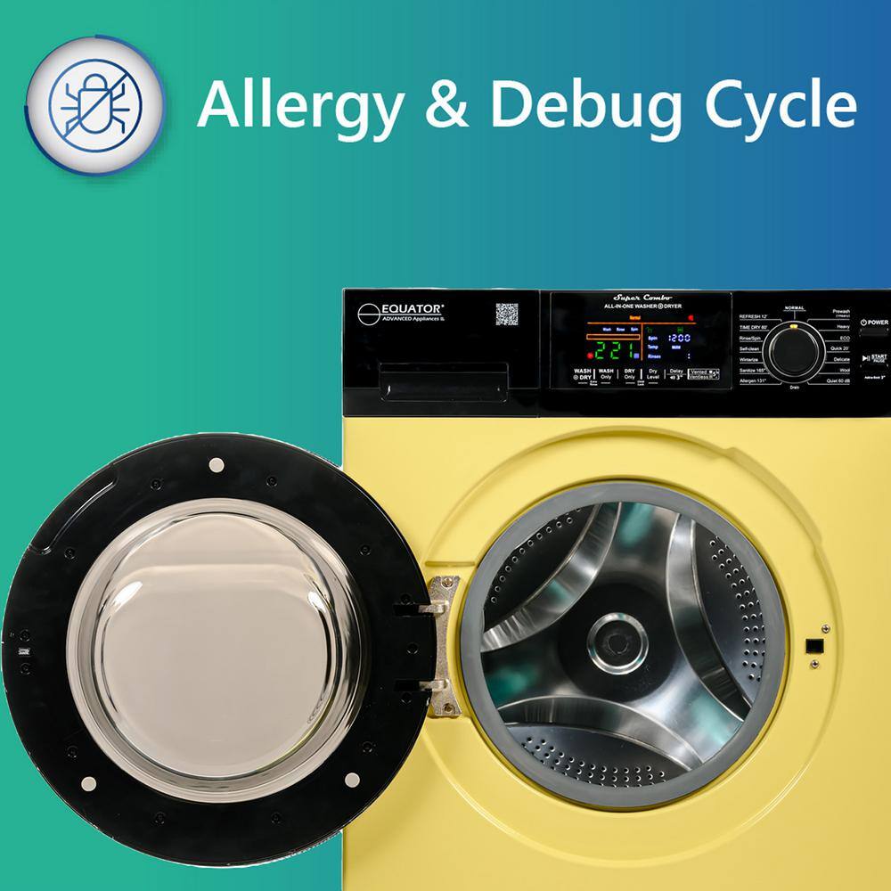 Equator Yellow and Black Smart Electric Washer Dryer Combo