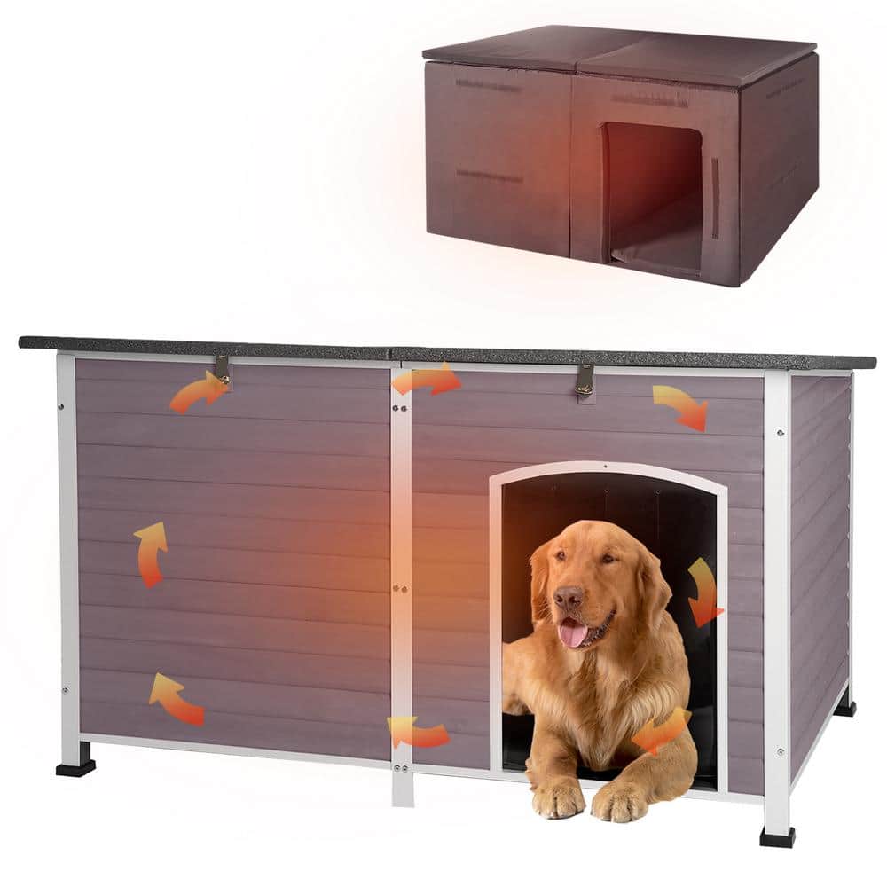 aivituvin Extra Large Insulated Dog House Soft Liner Inside, Gray