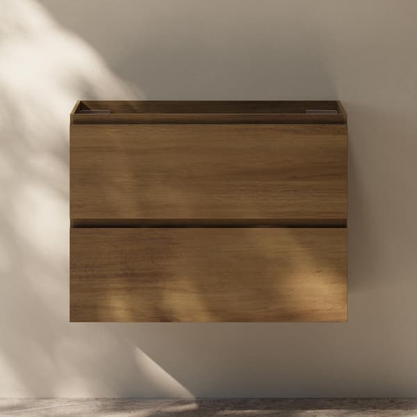 Liberte 30" Wall-Mounted Bath Vanity Cabinet without Top in Brown Oak