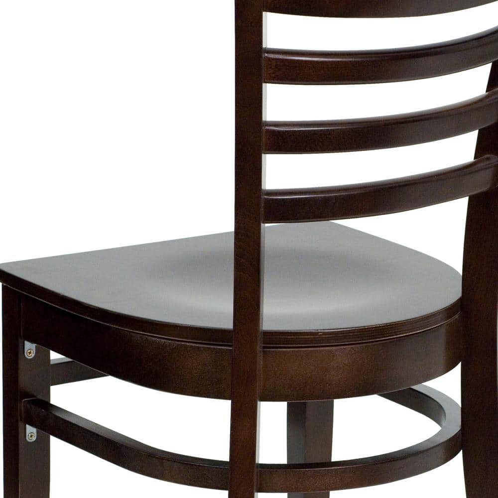 Natural Wood Ladderback Slat Side Chair