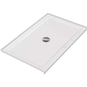 Architec 48 in. L x 30 in. W Alcove Shower Pan Base with Center Drain in White