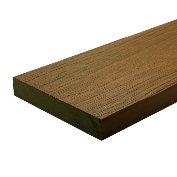 NewTechWood 6-in x 6-in Peruvian Teak Composite Deck End Cap