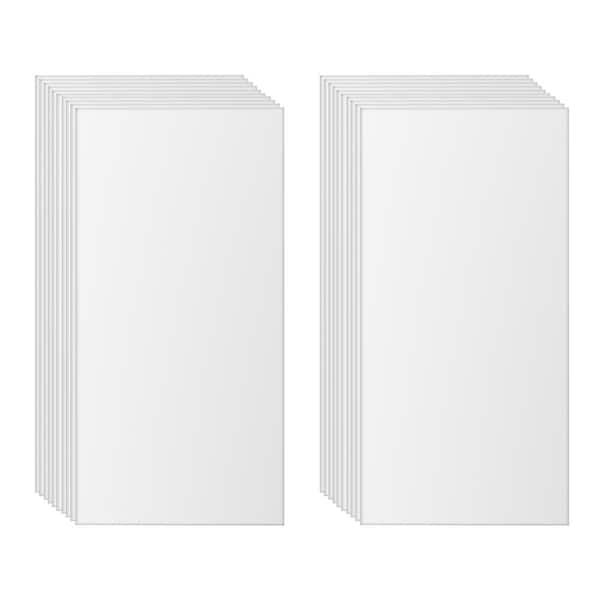 HOMEIBRO 2 ft. x 4 ft. White PVC Drop In Ceiling Tile, case of 20 (160 sq. ft. )