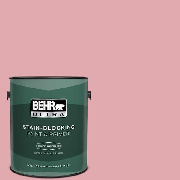 BEHR ULTRA 1 gal. #130C-3 Raspberry Lemonade Extra Durable Semi-Gloss Enamel Interior Paint & Primer