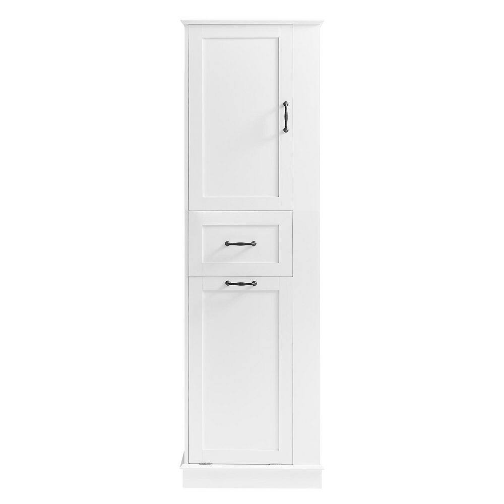 20.3 in. W x 13.8 in. D x 67.8 in. H White MDF Freestanding Linen Cabinet with Adjustable Shelves price history on PriceWatchPro