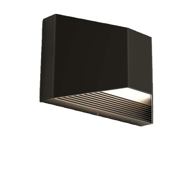 Briignite 8 in. 1-Light Black Modern LED Wall Lamp Vanity Light Semi-Arc, Adjustable 5 Color Temperatures 2000K~6000K for Corridor