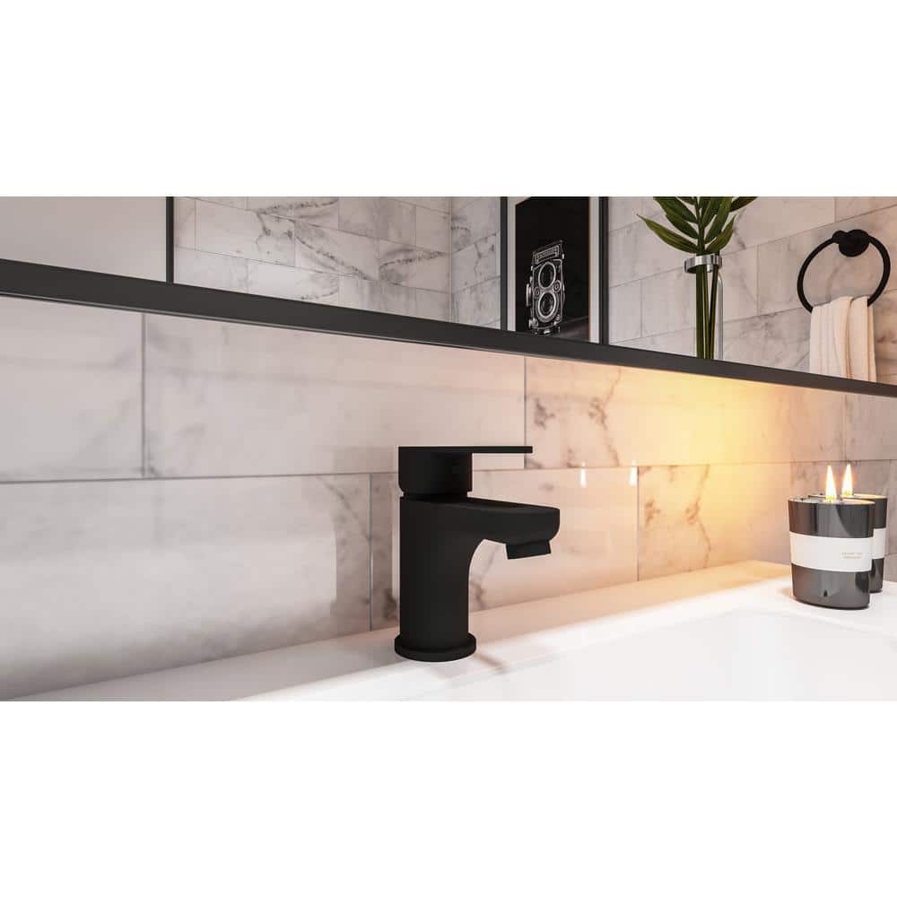 Matte Black Stainless Steel Single Handle Bathroom Faucet