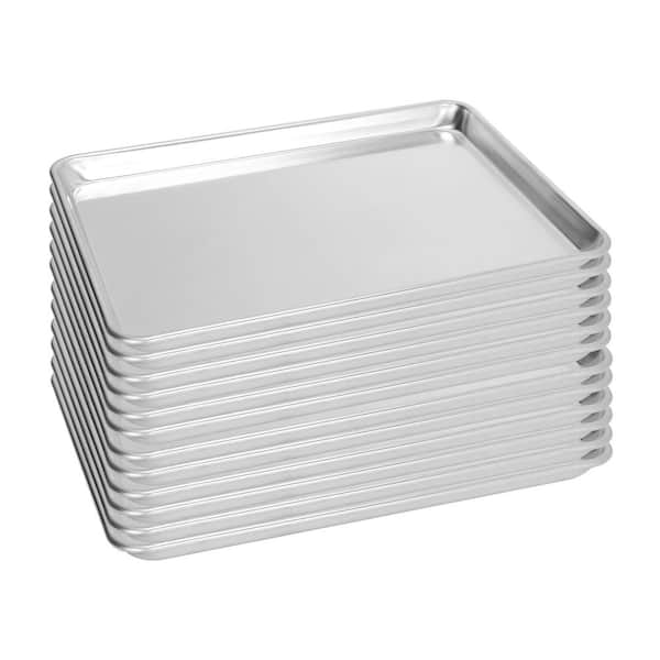12 Pack 18 in. x 13 in. Half Size Aluminum Baking Sheet Pan Commercial Grade Nonstick Oven Tray for Pizza