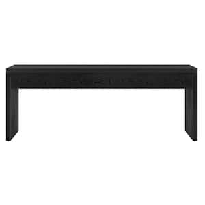 Lawrence 47.5 in. Black Grain Rectangle MDF Top Coffee Table
