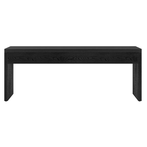 Meyer&Cross Lawrence 47.5 in. Black Grain Rectangle MDF Top Coffee Table
