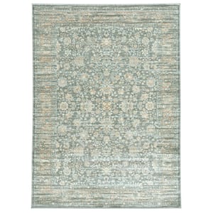 Seriate Light Green 3 ft. x 5 ft. Traditional Vintage Area Rug