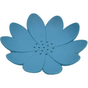 Bath Soap Dish Cup Water Lily Solid Blue