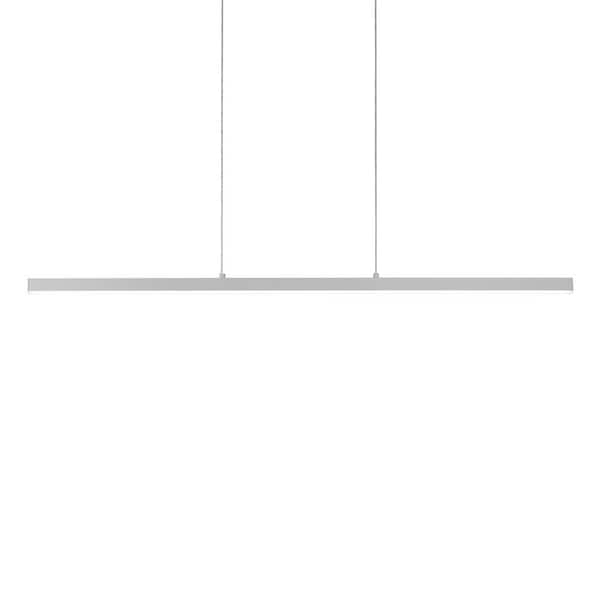 KUZCO Vega 38-Watt 1-Light Brushed Nickel Pendant Light