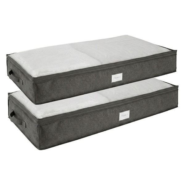 2 Pack 92 Qt. Under Bed Storage Bags in Gray