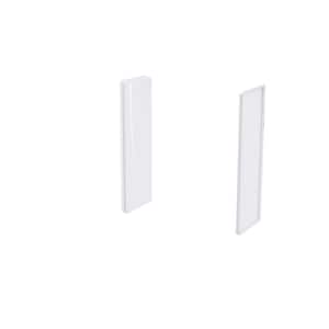 Composite 8 in. x 24 in. x 62 in. 2-Piece Direct-to-Stud Bathtub/Shower Wall Panels in White