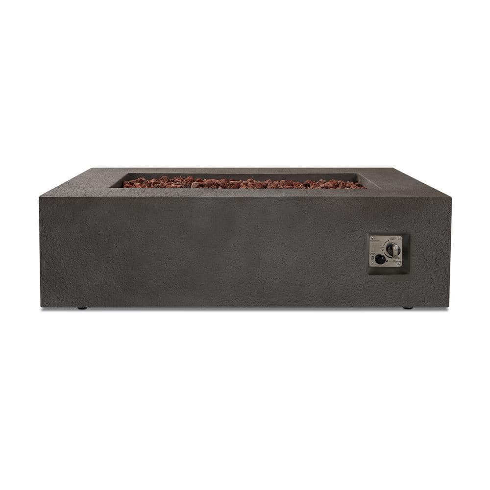 Glacier Gray 54" Gas Fire Pit Table with Lava Rocks