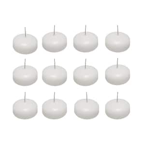 1.18 in. x 2 in. Small White Floating Wax Candles (Box of 12)
