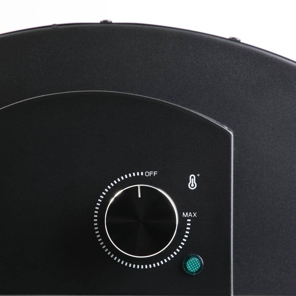 Black Steel Electric Outdoor Portable Pizza Oven with Stone Surface