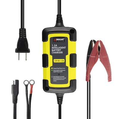 12-Volt 1.5 Amp Intelligent Battery Charger, Battery Maintainer