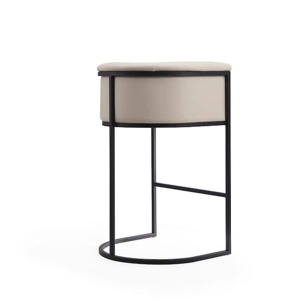 Manhattan Comfort Madeline 28 in. Rose Pink Gold and Black Metal Barstool  198AMC5 - The Home Depot