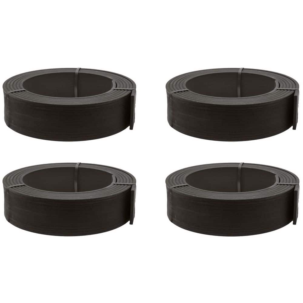 Vigoro 20 ft. (L) x 4 in. (H) Pro Black Composite Plastic