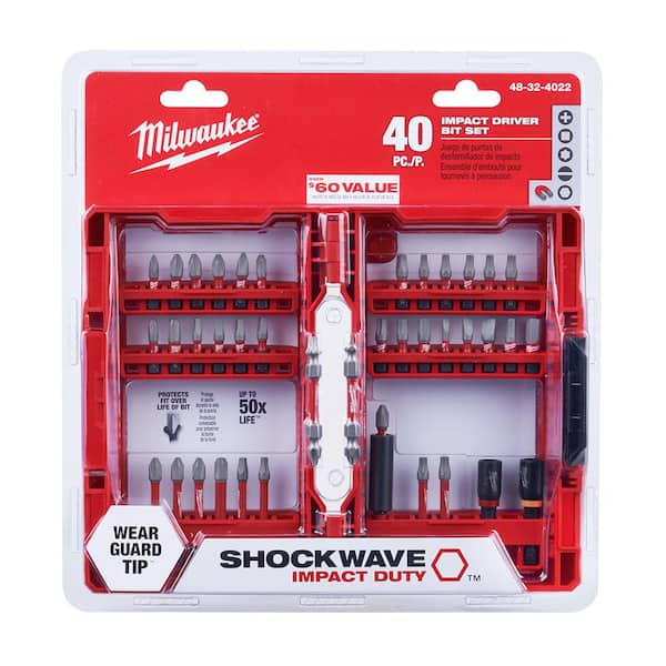 Milwaukee Shockwave Impact Duty Alloy Steel Screw Driver Bit Set with Black Oxide Twist Drill Bit Set (66-Piece)